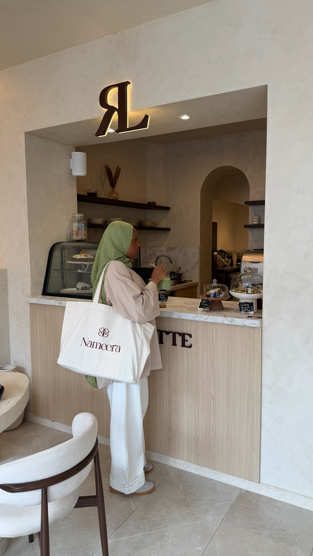 Voile Hijab 100% Coton Extra Long - 200x90cm matcha