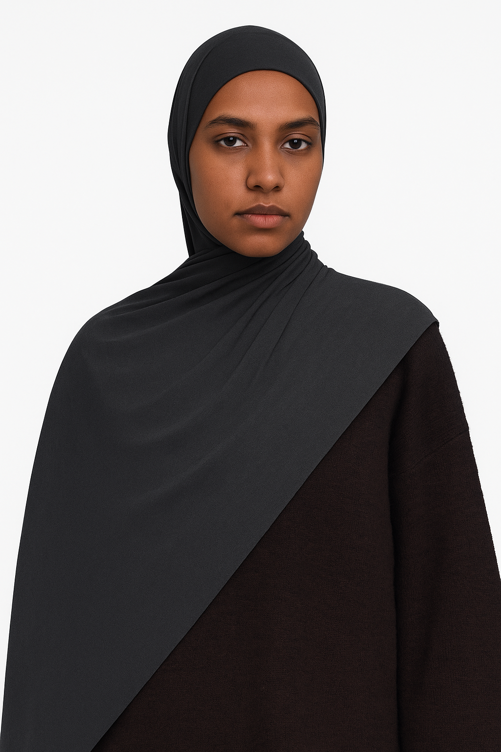 Hijab Bamboo Gris Anthracite