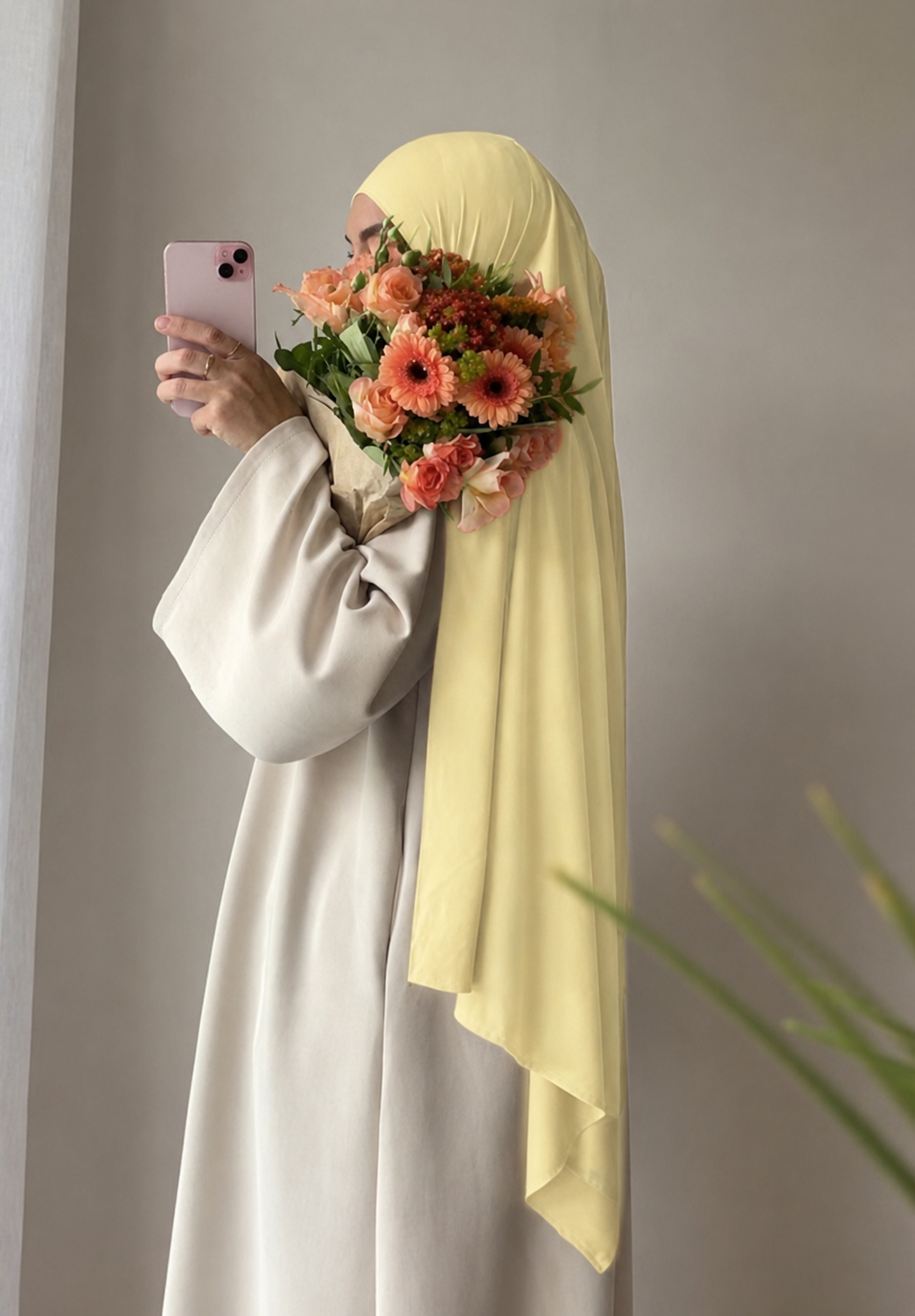 Taupe beige Airsoft Hijab