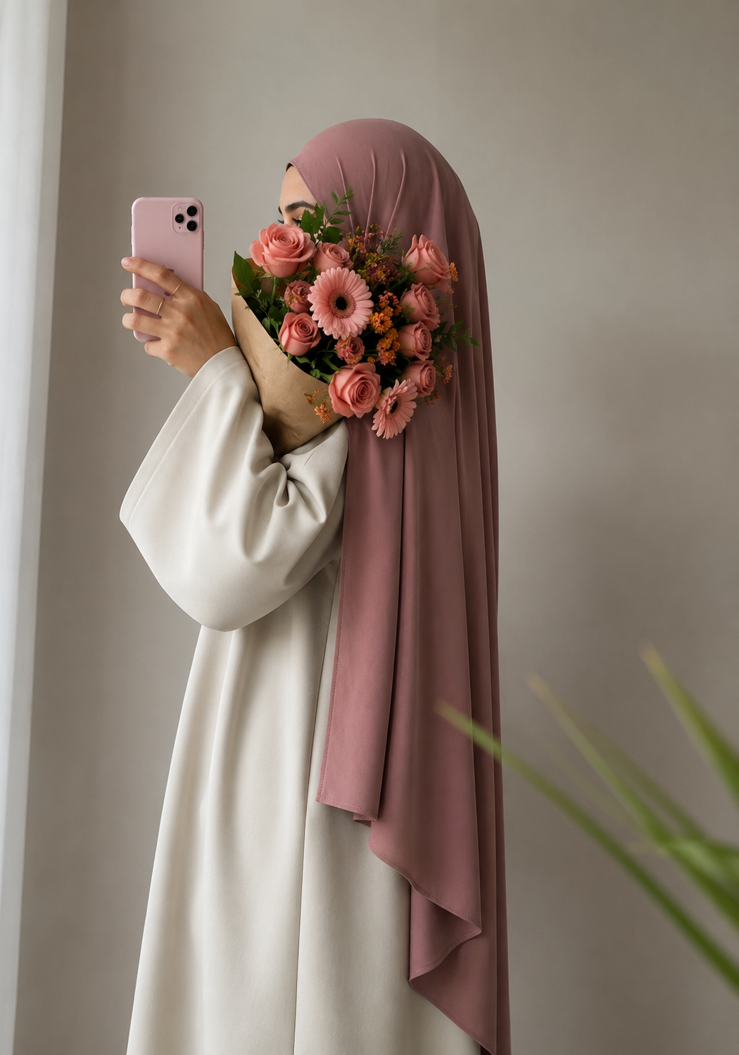Taupe beige Airsoft Hijab
