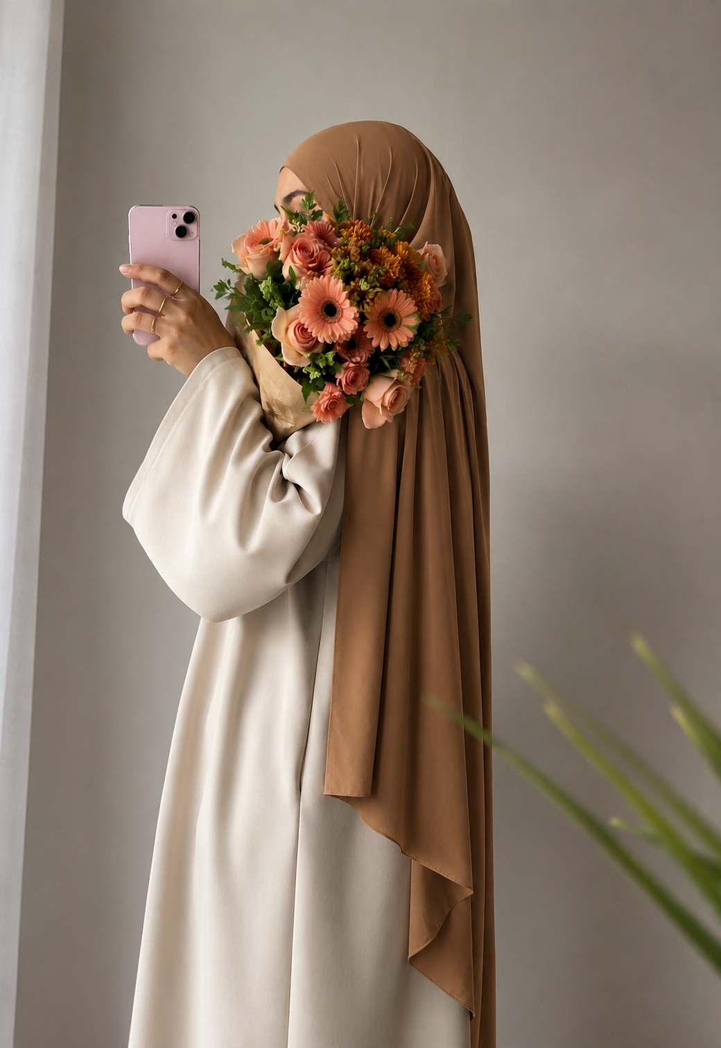 Hijab Airsoft caramel latte
